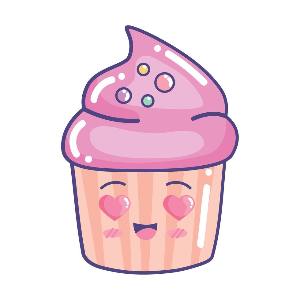 zoet koekje kawaii vector