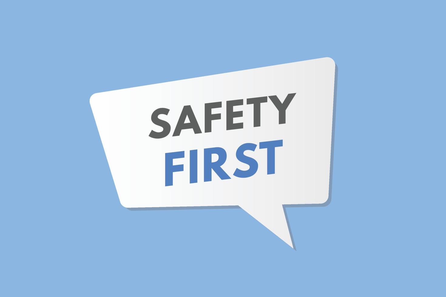 veiligheid eerste tekst knop. veiligheid eerste teken icoon etiket sticker web toetsen vector