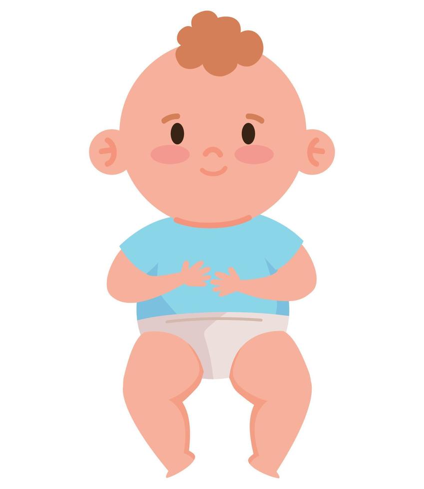 schattig weinig baby glimlachen vector