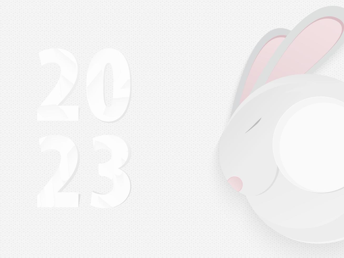 illustratie voor nieuw jaar 2023, jaar van de konijn. Chinese nieuw jaar groet kaart 2023. vector