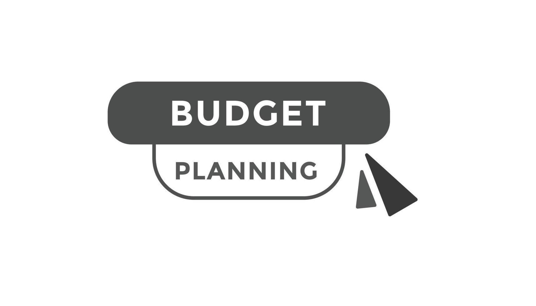 begroting planning knop web banier Sjablonen. vector illustratie
