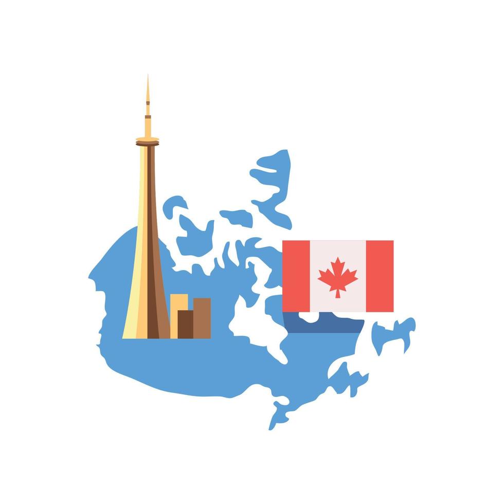 Canada toerisme mijlpaal vector