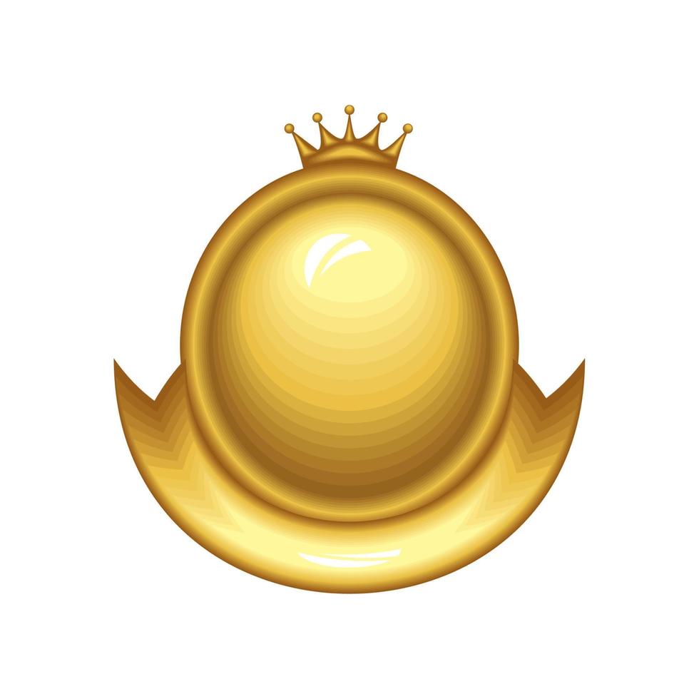 gouden insigne met kroon vector