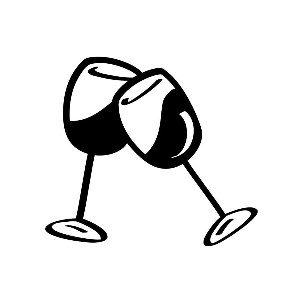 proost wijn glas vector