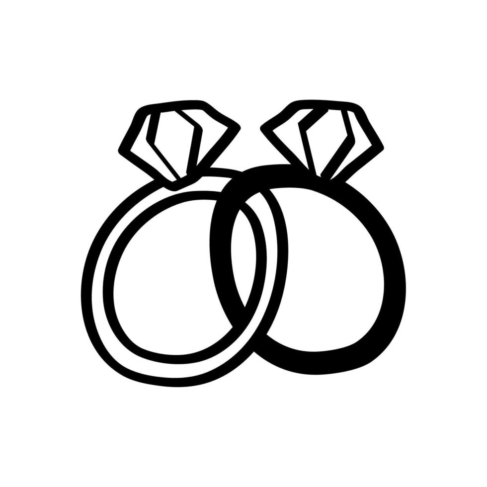 liefde ringen sieraden vector