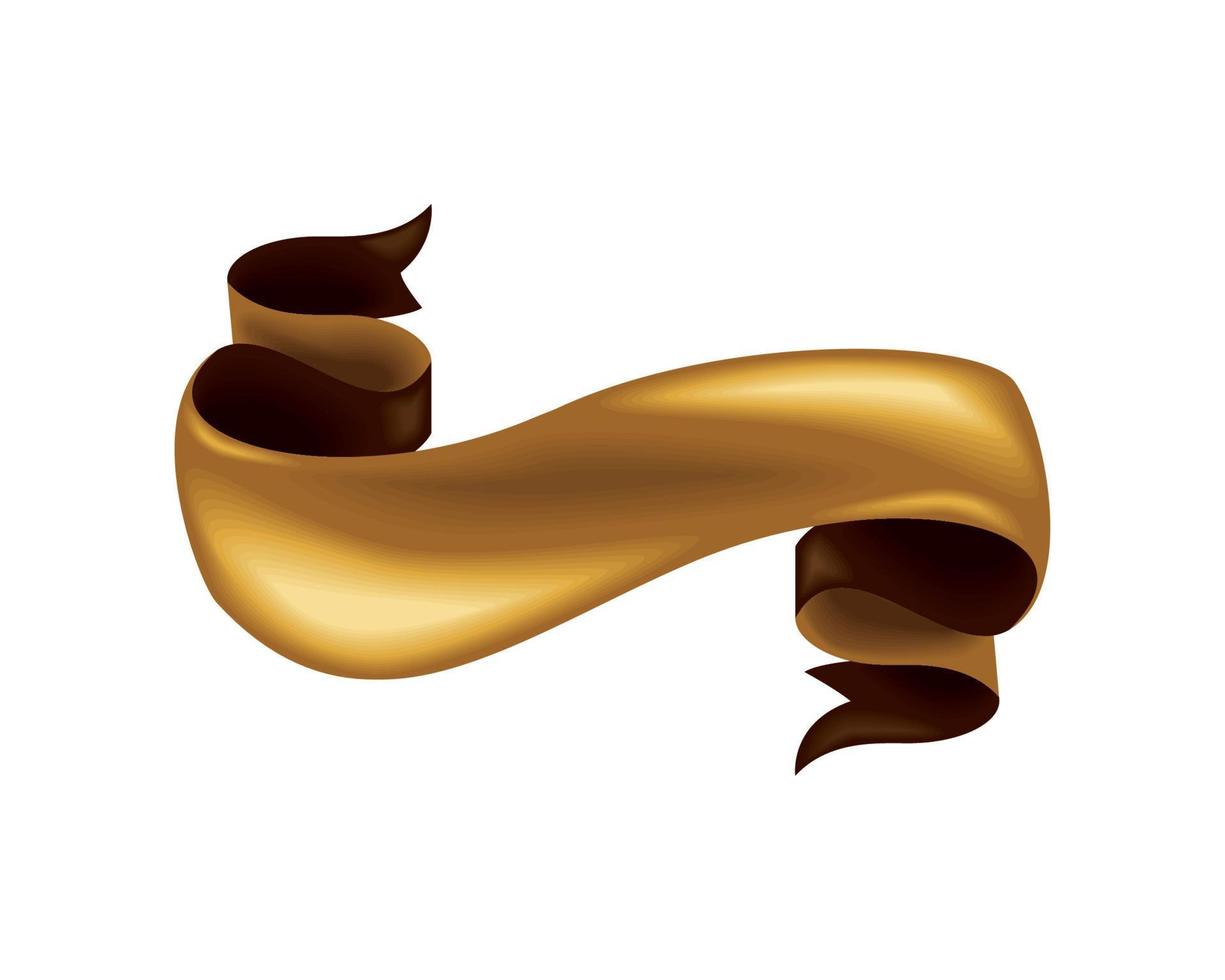 gouden lint icoon vector