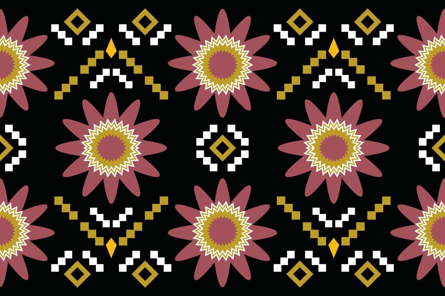 etnisch kleding stof patroon meetkundig stijl. sarong aztec etnisch oosters patroon traditioneel donker zwart achtergrond. abstract,vector,illustratie. gebruik voor textuur,kleding,verpakking,decoratie,tapijt. vector