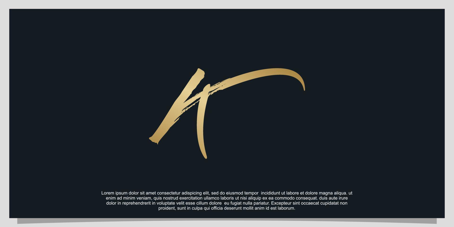 brief k logo ontwerp helling luxe ontwerp illustratie premie vector