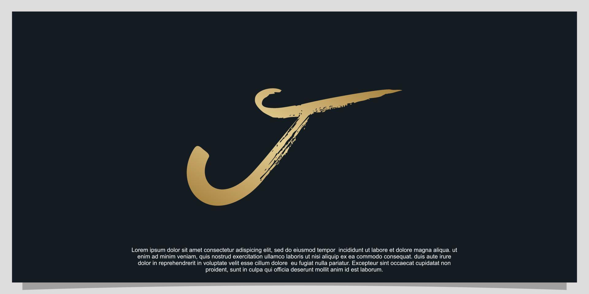 brief j logo ontwerp helling luxe ontwerp illustratie premie vector