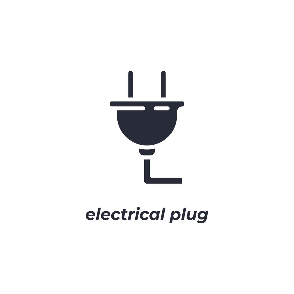 vector teken elektrisch plug symbool is geïsoleerd Aan een wit achtergrond. icoon kleur bewerkbaar.