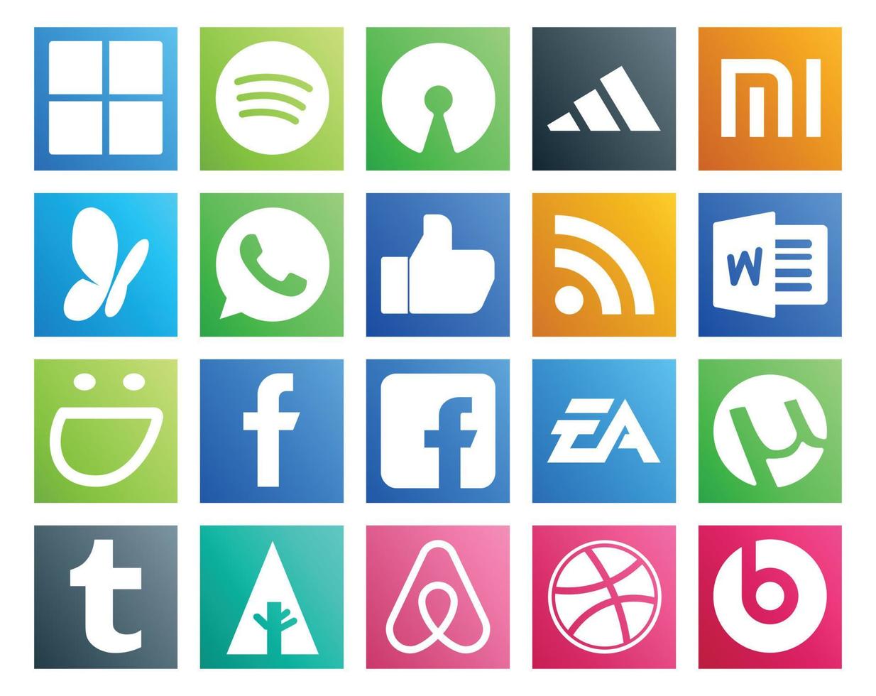20 sociaal media icoon pak inclusief eerste utorrent rss sport- elektronica kunsten vector