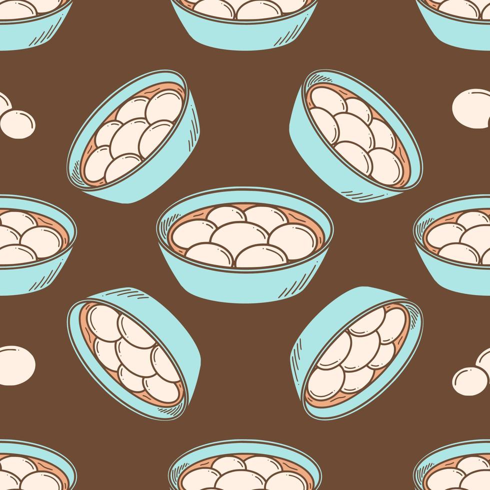 zoet knoedel soep geurtje yuan vector illustratie. Chinese nieuw jaar toetje Tangyuan