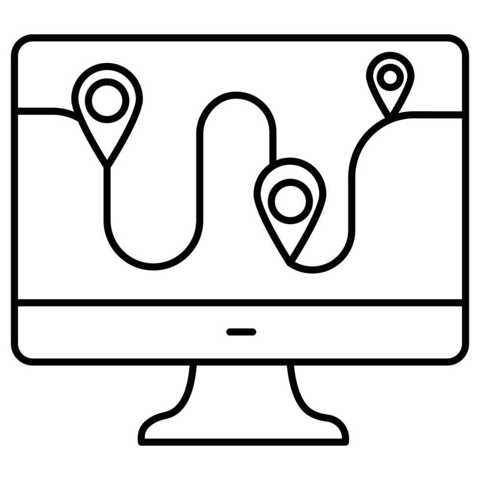 navigatie kaart welke kan gemakkelijk Bewerk of aanpassen vector