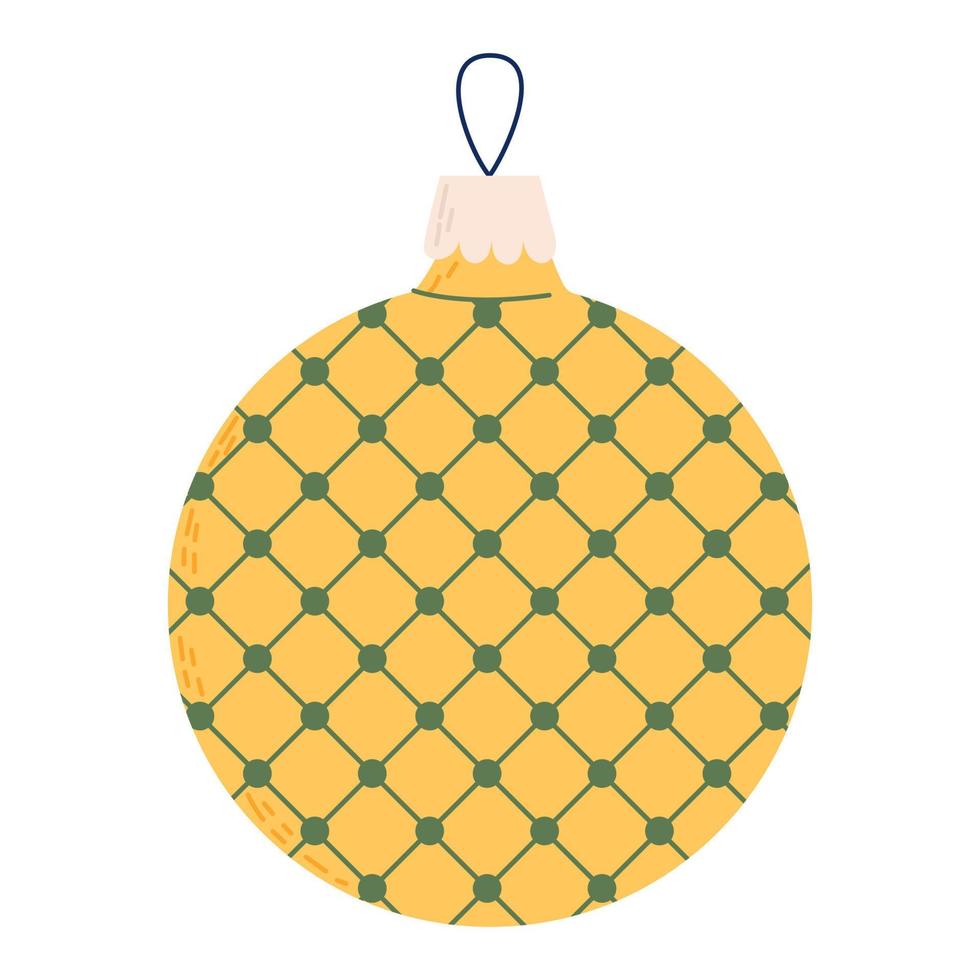 Kerstmis speelgoed- en bal in wijnoogst stijl. Kerstmis ornament vector