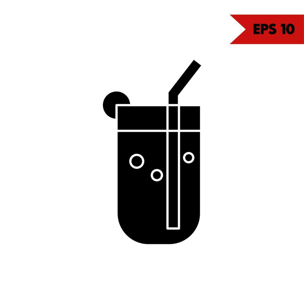 illustratie van drinken glyph icoon vector