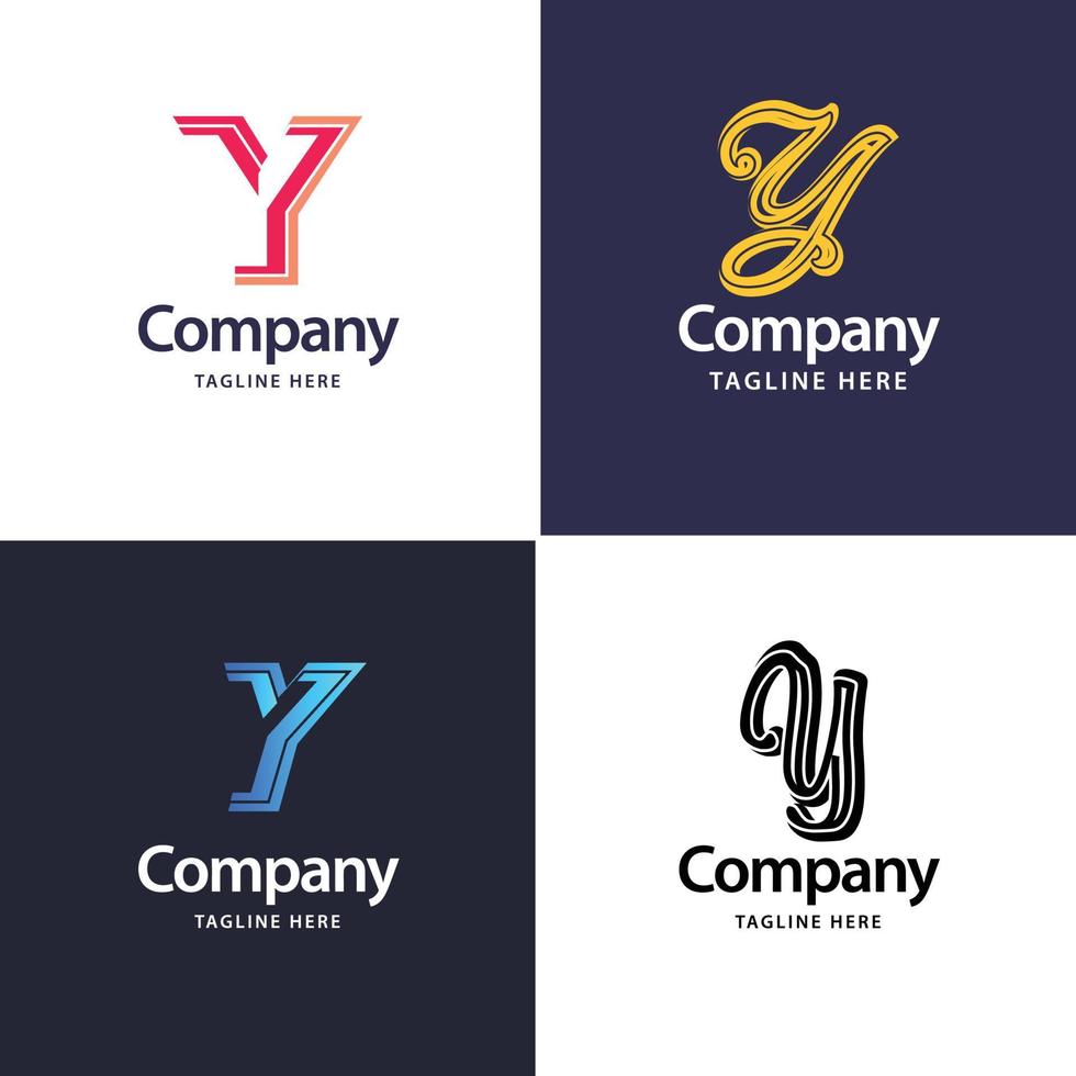 brief y groot logo pak ontwerp creatief modern logos ontwerp voor uw bedrijf vector