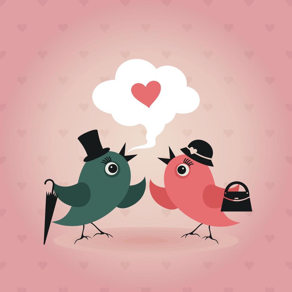 vogelstand liefde elk ander. een vector illustratie