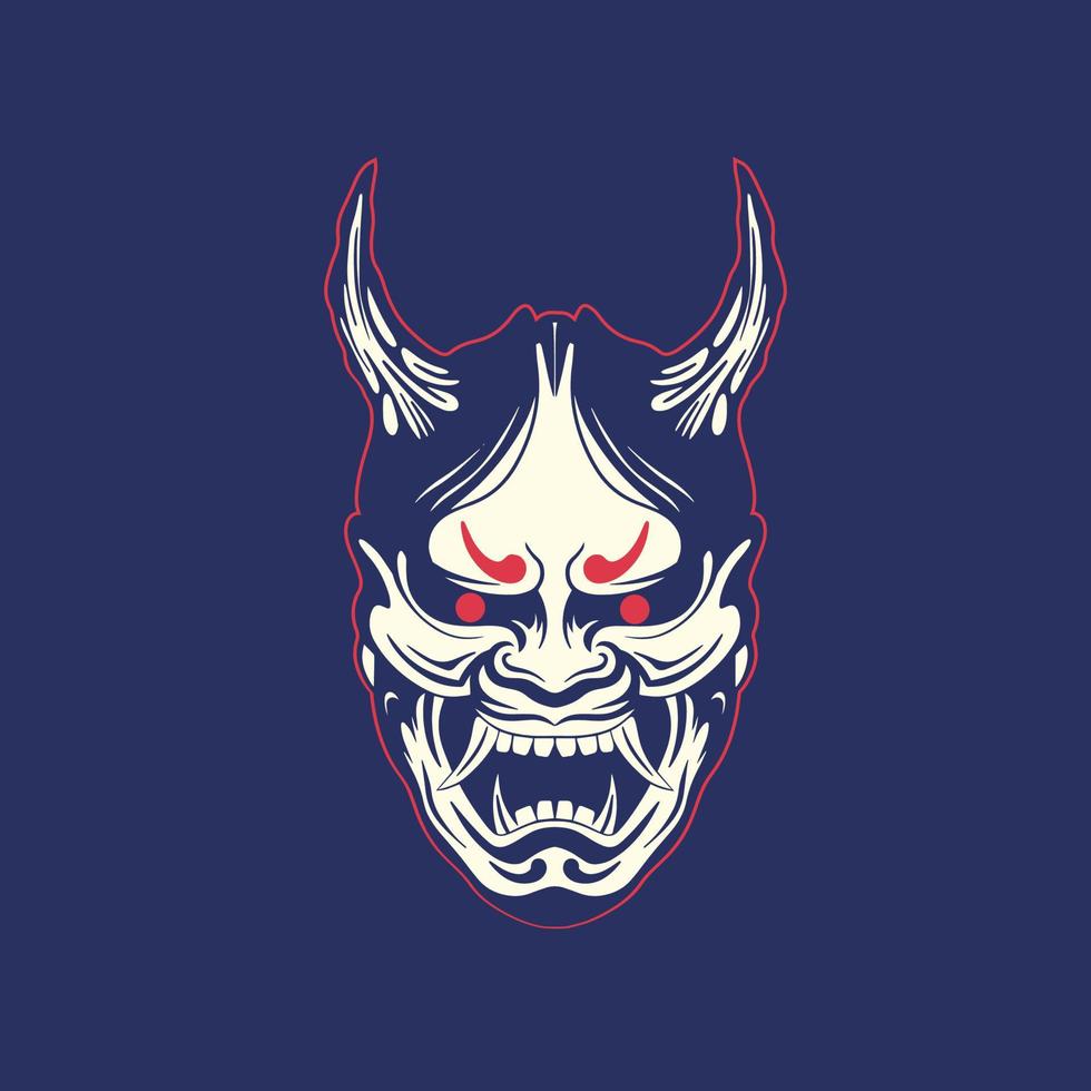 oni Japans duivel masker, vector illustratie