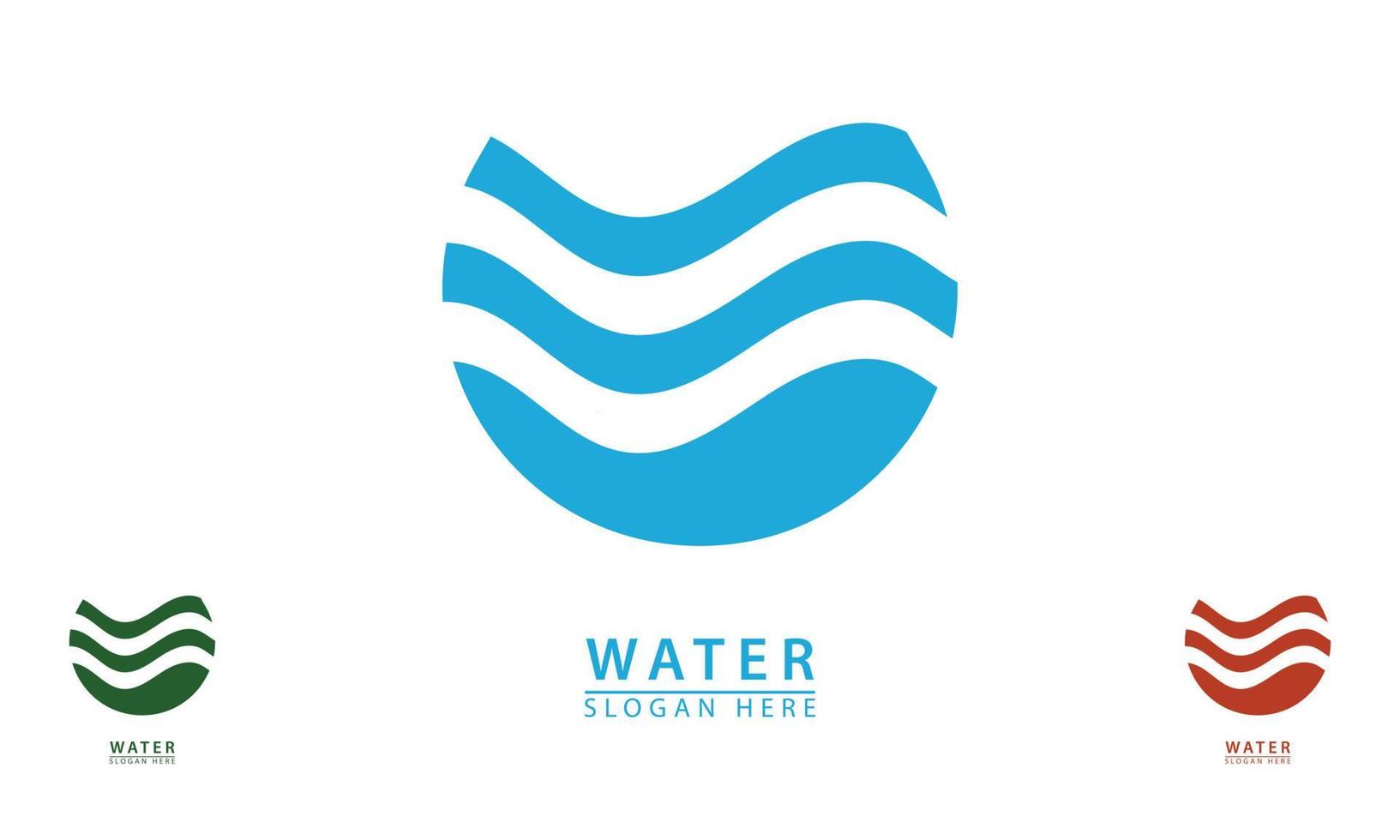 blauw oceaan water golven logo icoon vector