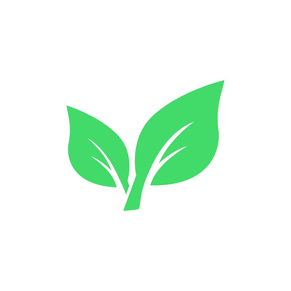 groen blad ecologie natuur logo vector icoon ontwerp. gemakkelijk stijl illustratie