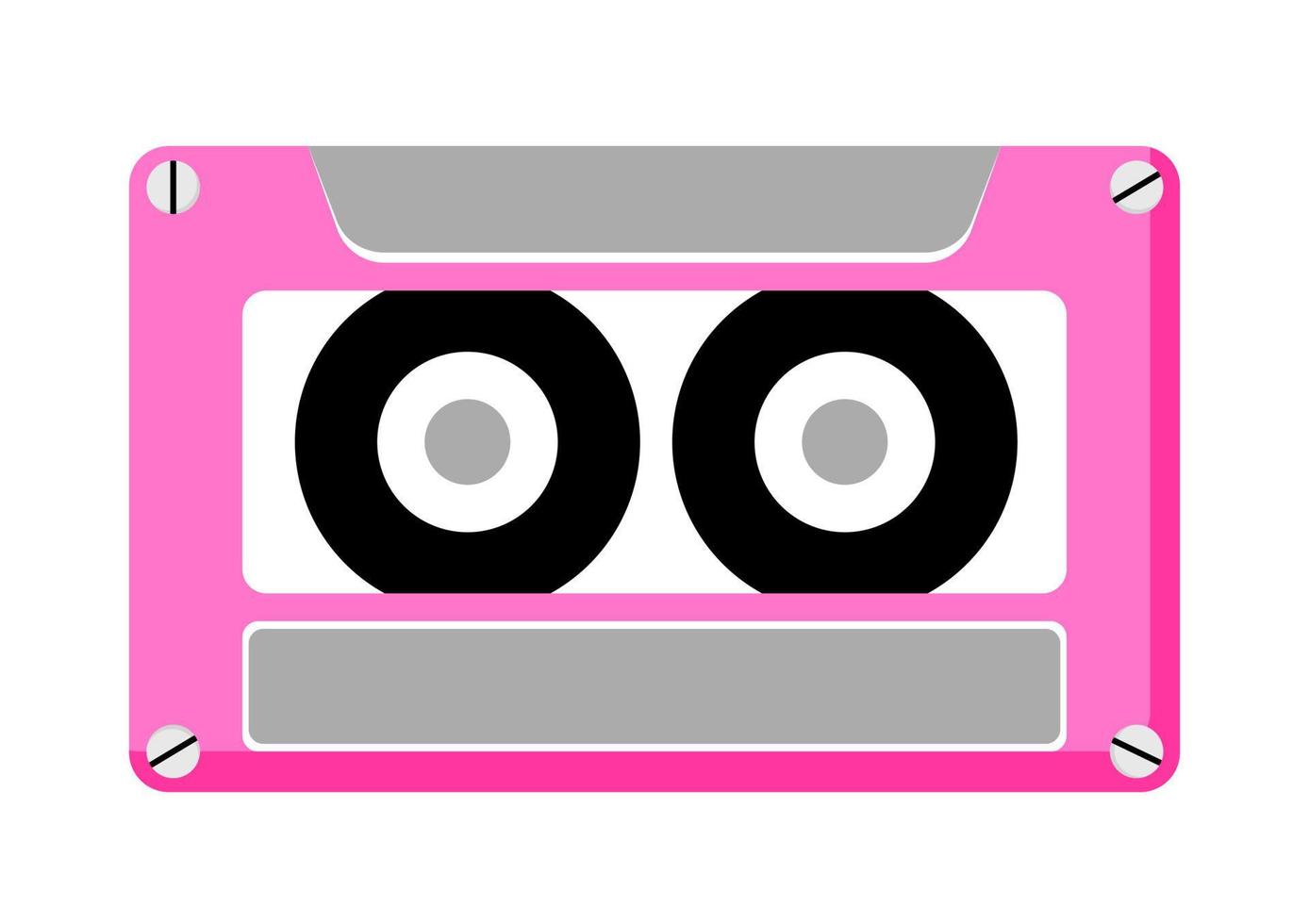 cassette in de stijl van de jaren 90. cassette bandje voor plakband recorder. vector geïsoleerd illustratie Aan een wit achtergrond.