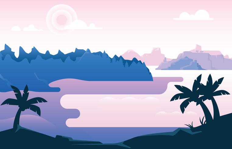 Mooie baai illustratie vector