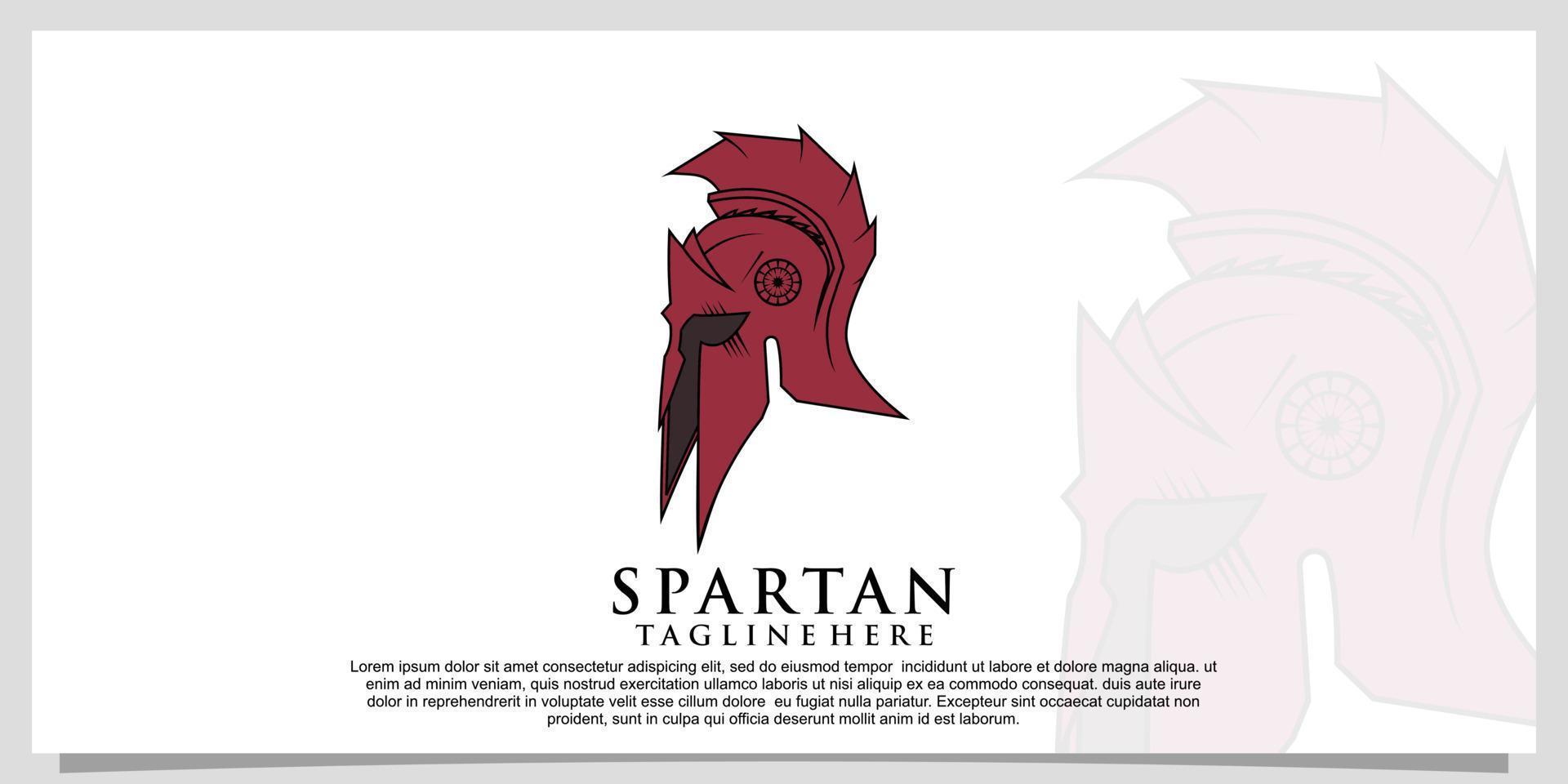 spartaans helm logo ontwerp concept met uniek concept premie vector een deel 2