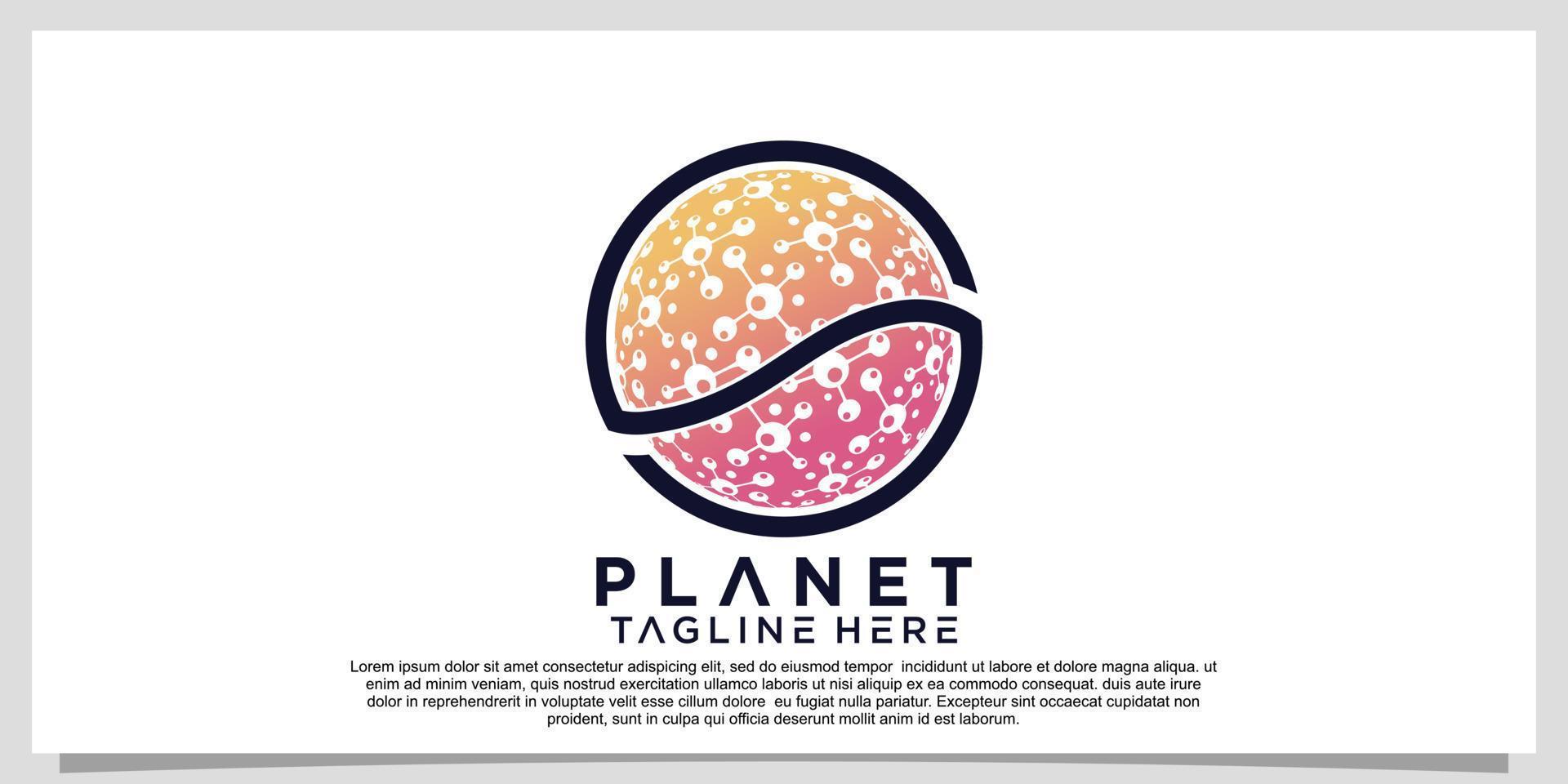 creatief planeet logo ontwerp met uniek concept premie vector een deel 1