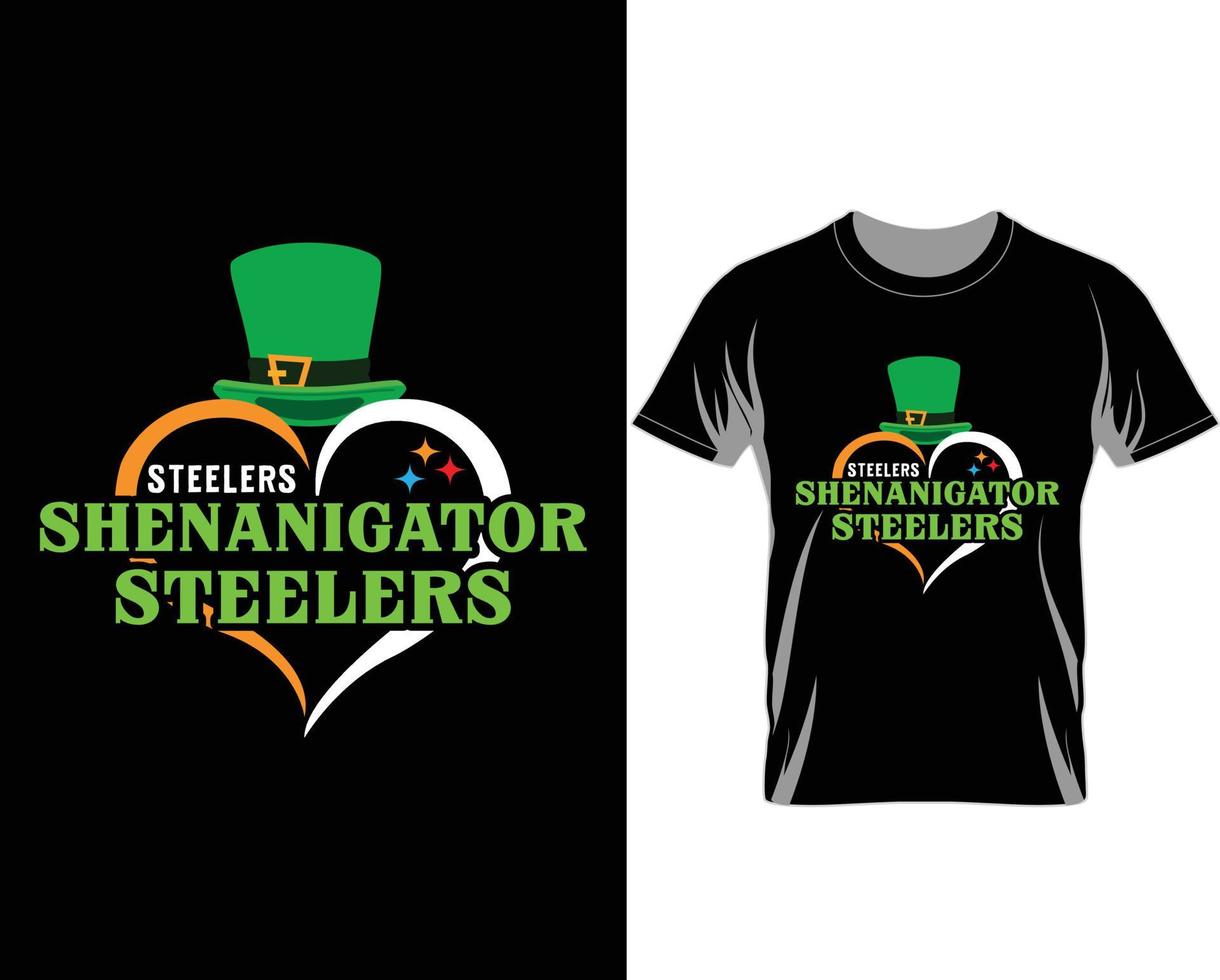 steelers shenanigator st Patrick dag t overhemd ontwerp vector