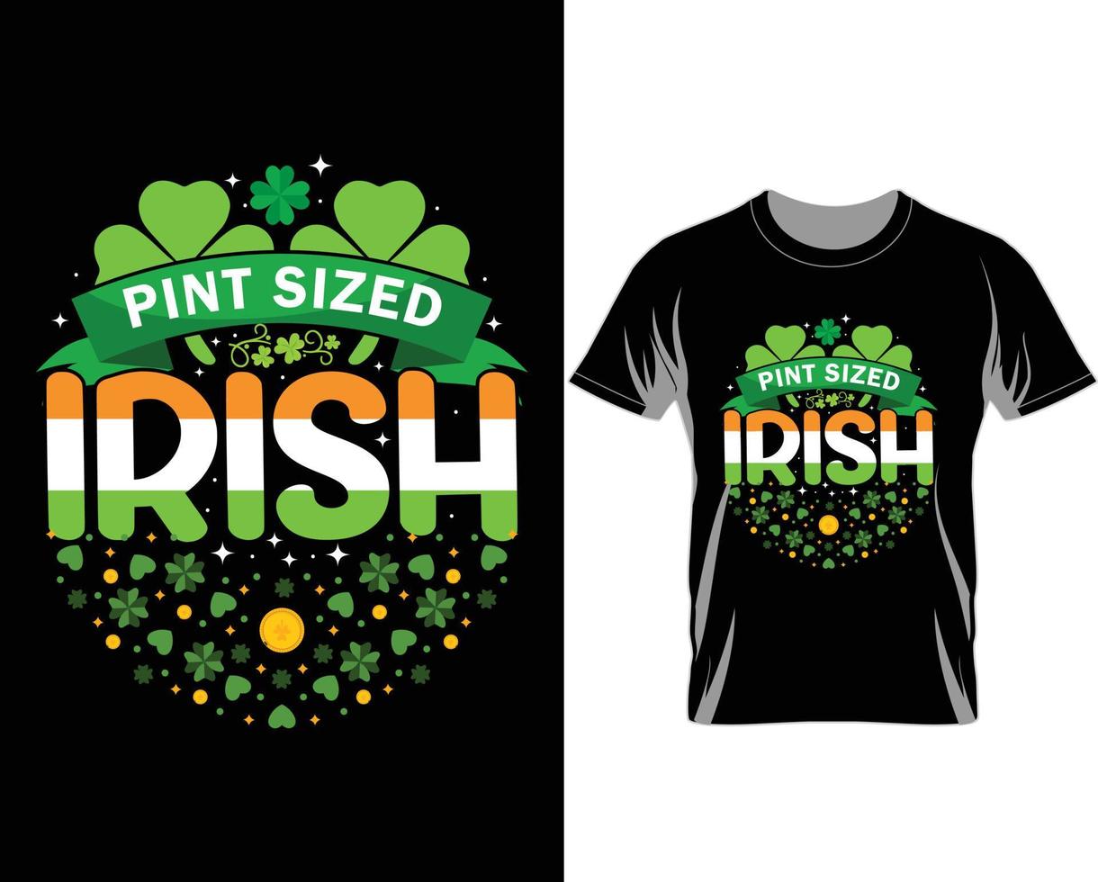 pint formaat Iers st Patrick dag t overhemd ontwerp vector