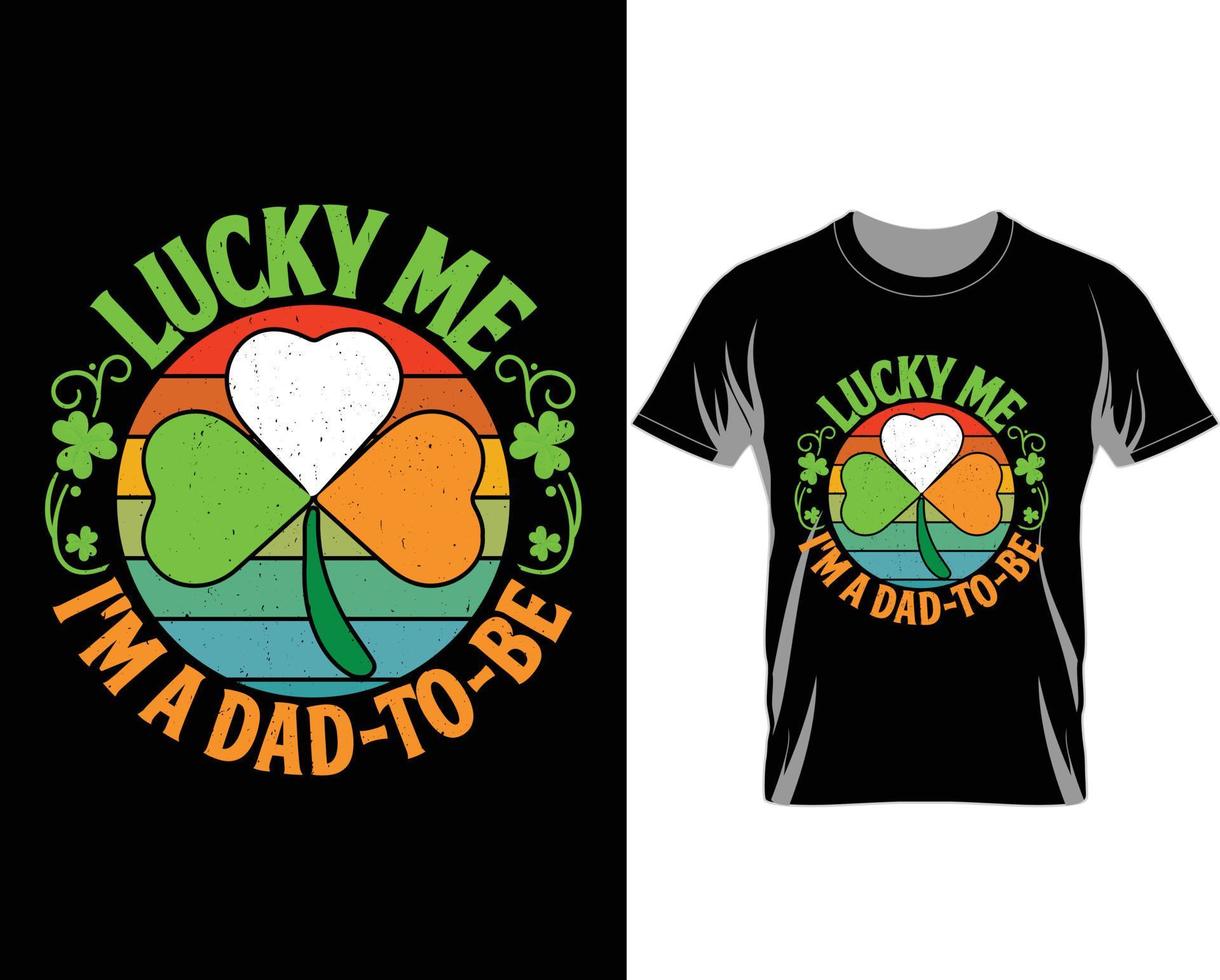 Lucky me ik ben een vader naar worden st Patrick dag t overhemd ontwerp vector