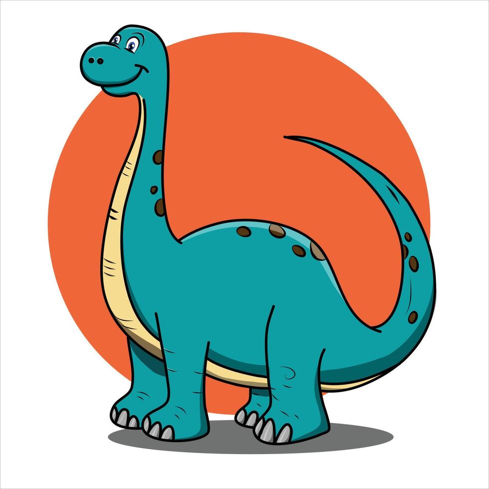 brontosaur in vector illustratie ontwerp in vector