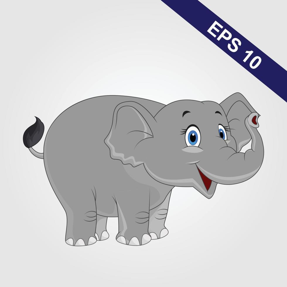 tekenfilm schattig baby olifant vector