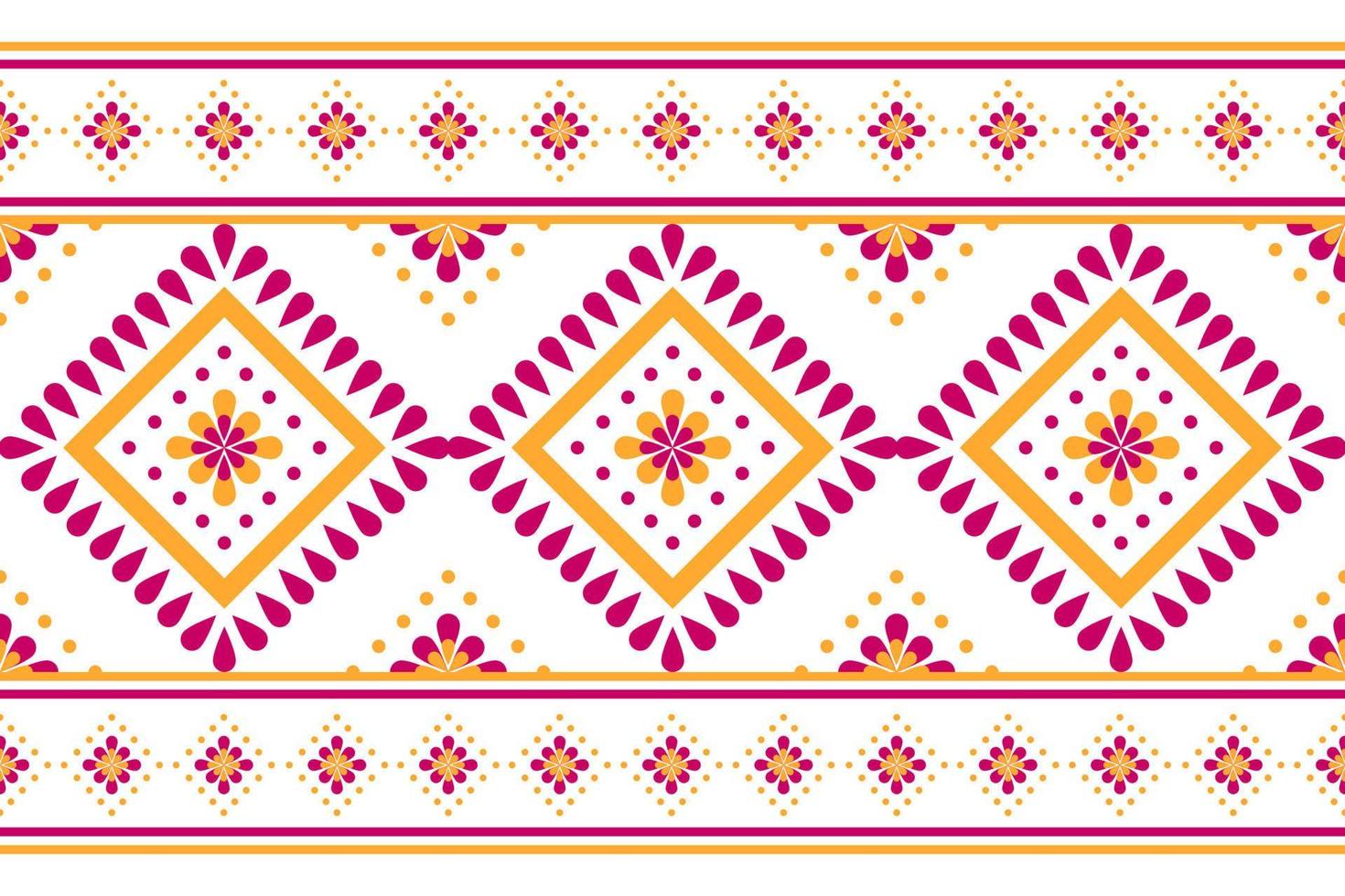 ikat naadloos patroon in stam. kleding stof etnisch patroon kunst. bloem decoratie. vector