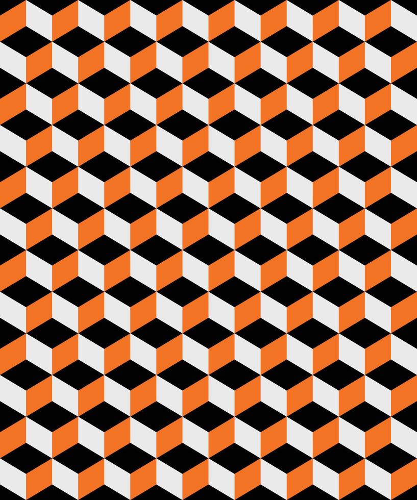 abstract oranje en zwart kubussen achtergrond illustratie vector