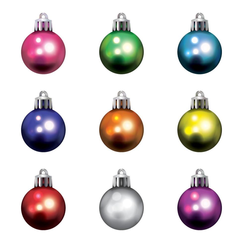 kleurrijk Kerstmis vakantie ornamenten geïsoleerd illustratie vector