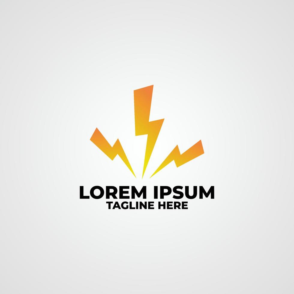 bliksem logo ontwerp vector geïsoleerd