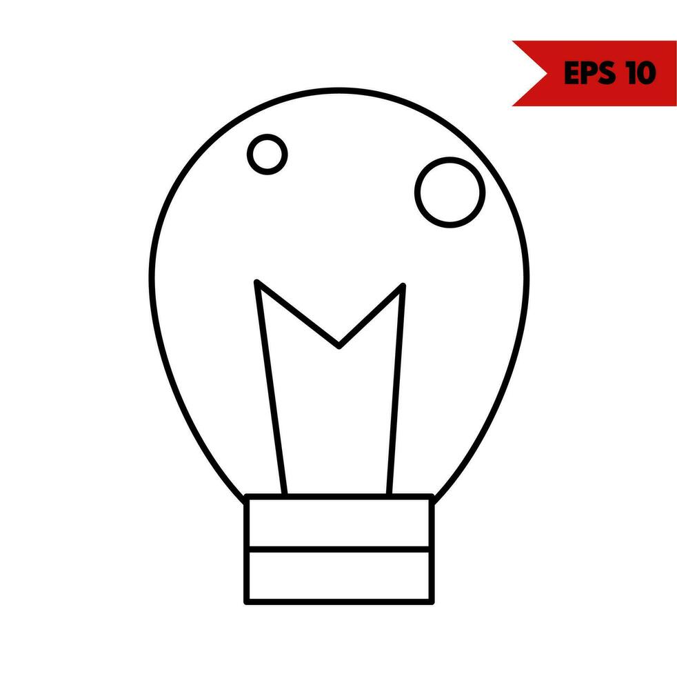 illustratie van lamp lijn icoon vector