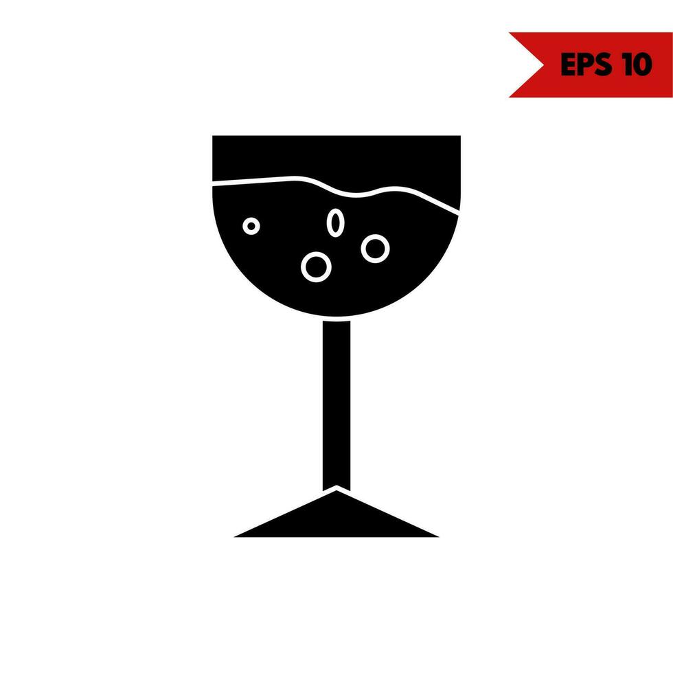 illustratie van drinken glyph icoon vector