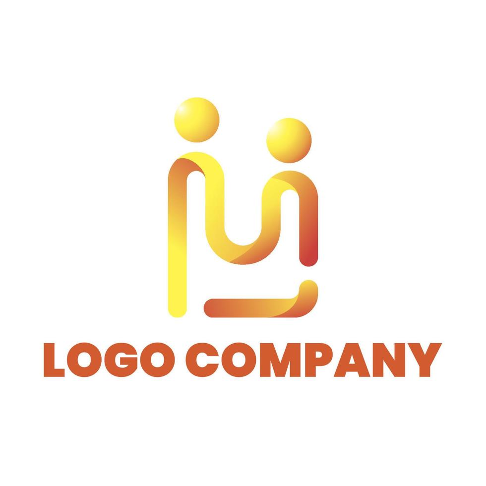 verbinding logo menselijk vector