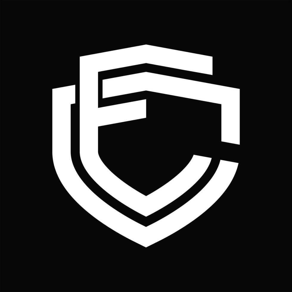 ec logo monogram wijnoogst ontwerp sjabloon vector