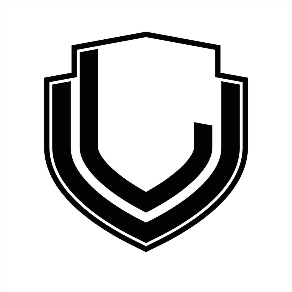lu logo monogram wijnoogst ontwerp sjabloon vector