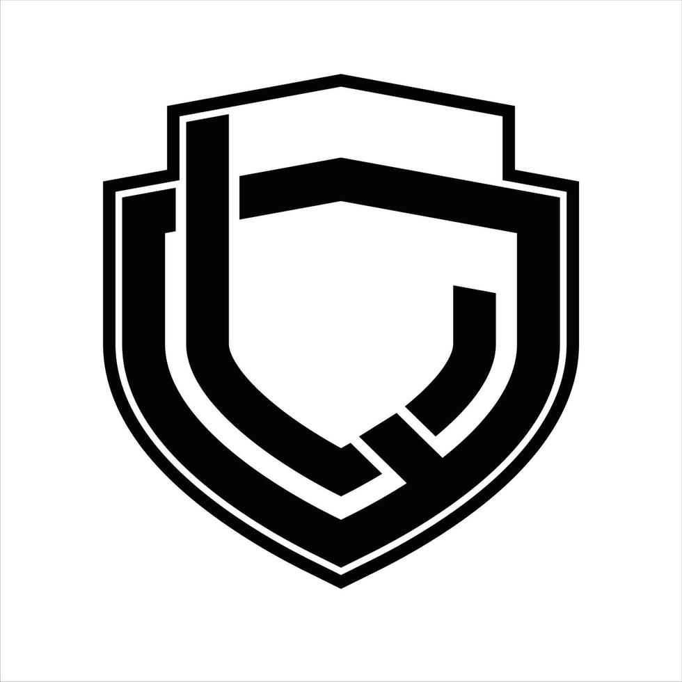lq logo monogram wijnoogst ontwerp sjabloon vector
