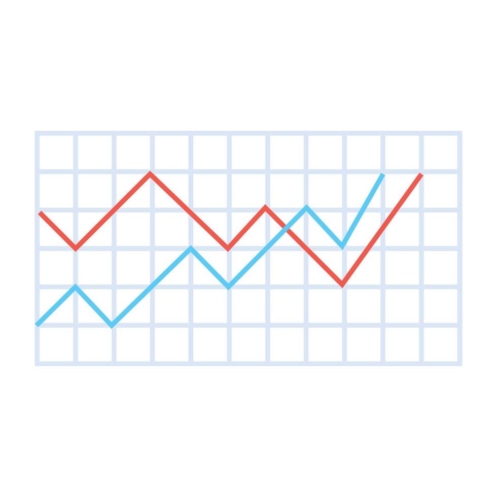 modieus vlak icoon van web analytics vector