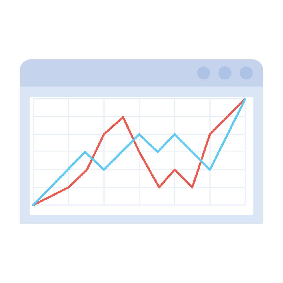 modieus vlak icoon van web analytics vector