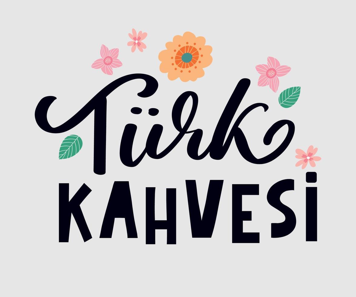 tekst in de Turks Turks koffie dag vector