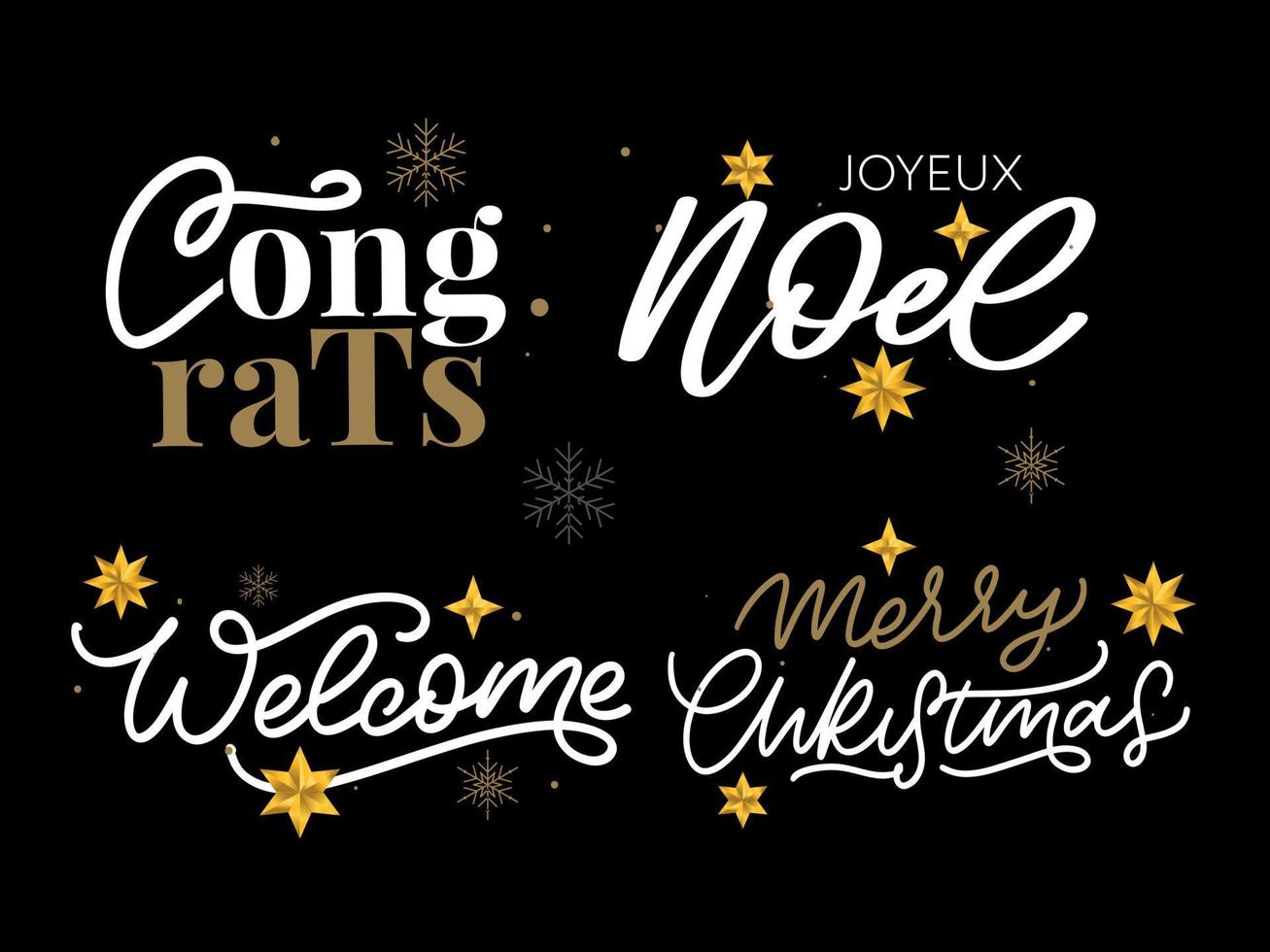 vrolijk Kerstmis reeks 2023 gelukkig nieuw jaar, typografie belettering insigne emblemen citaten reeks verzameling. vector logo ontwerp voor ansichtkaart, uitnodiging, groet kaart, poster, geschenk.