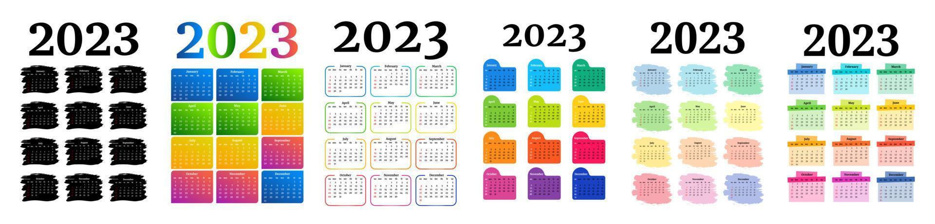 kalender voor 2023 geïsoleerd Aan een wit achtergrond vector