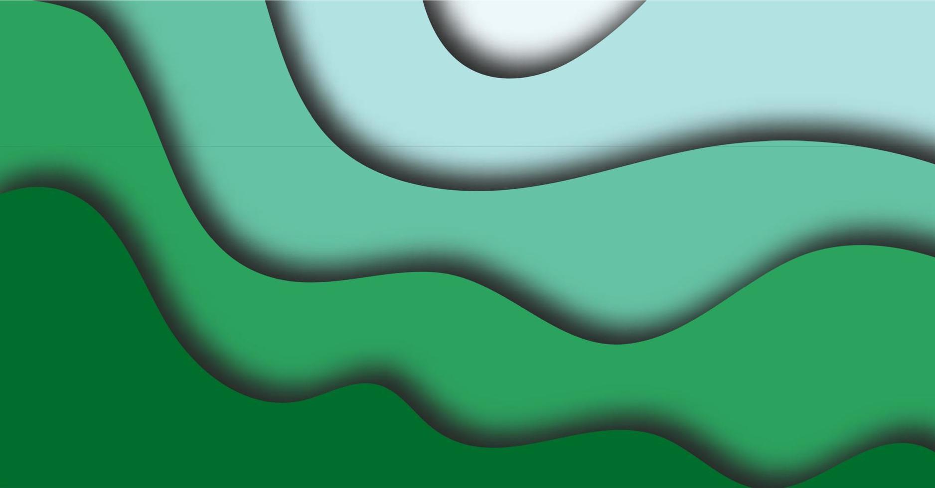 abstract achtergrond met groen papier besnoeiing vormen banier ontwerp. vector illustratie.