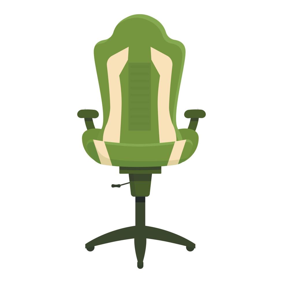 groen gamer stoel icoon tekenfilm vector. gaming meubilair vector
